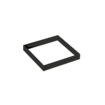 Mechanische toebehoren voor verlichtingsarmaturen SG Soft Square Spacer zwart 13mm